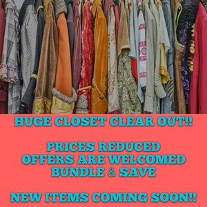 HUGE CLOSET CLEAN OUT SALE!!!